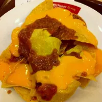 nachos with cheese sauce and beef #richeesefactory|yulitaさん