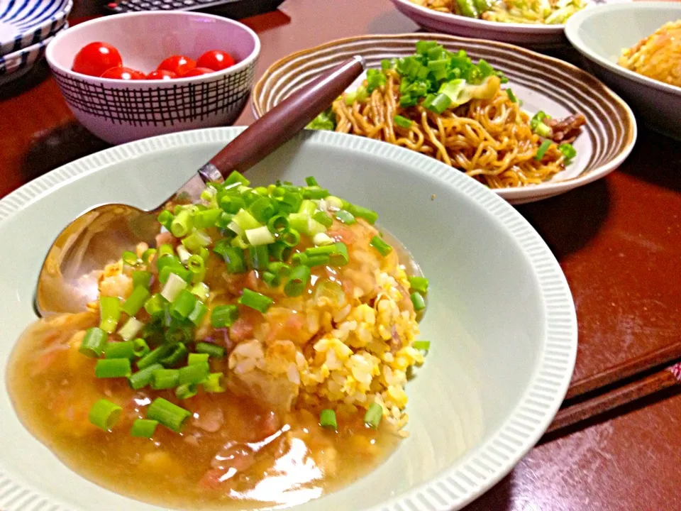 梅あんかけ丼|ぴっぱーさん