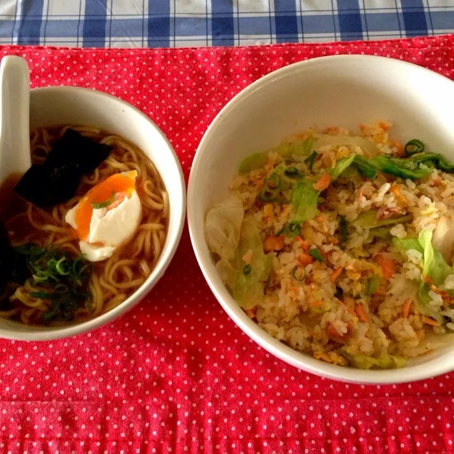 鮭とレタスのチャーハン＋ミニ味噌ラーメン|純さん