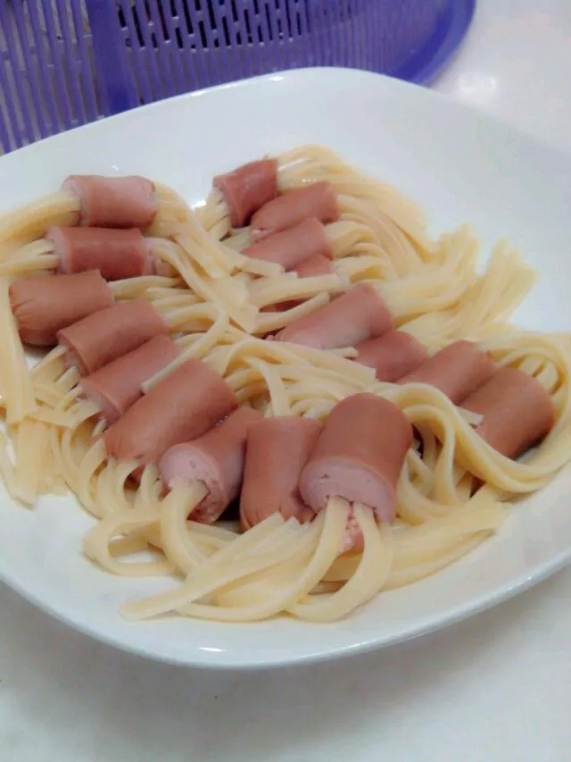 #hotdog #pasta #combination|!      새  다   ♥さん