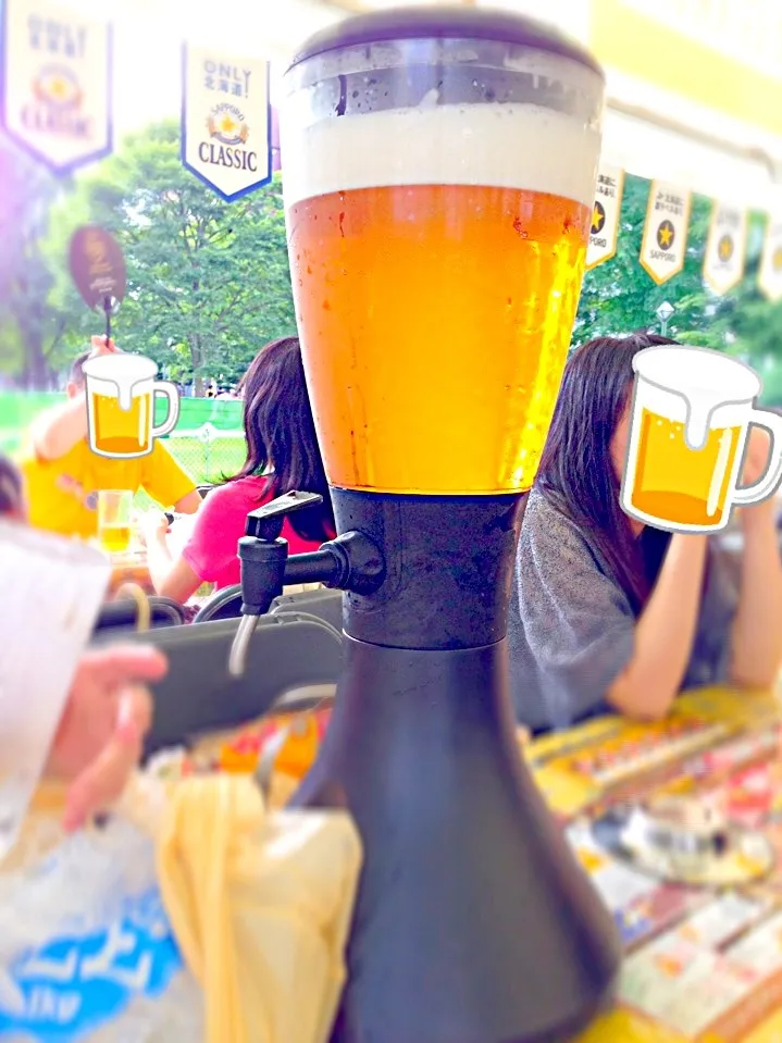 Today is the last beer garden!🍻|Rieさん