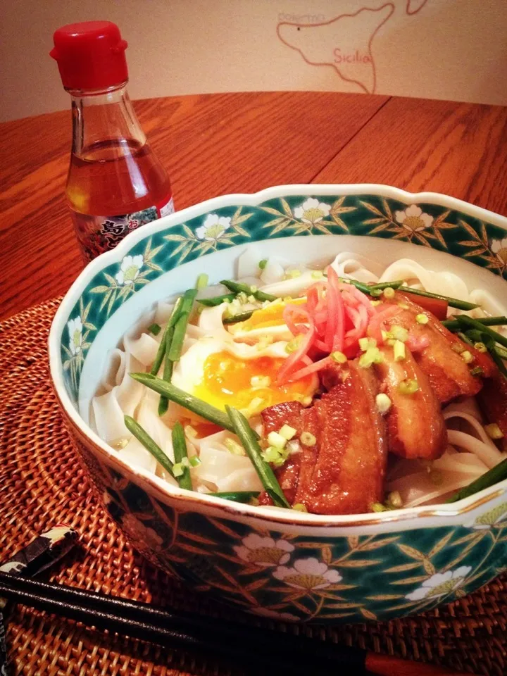 Snapdishの料理写真:沖縄そば風 センヤイ（ビーフン）のスープ麺|ゆぅさん