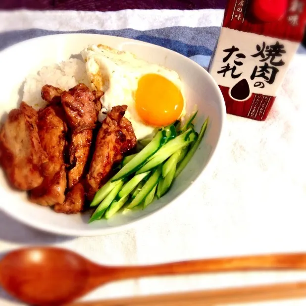 親子丼「創味 焼肉のたれ」スタイル  Chicken Breast and Egg Rice Bowl「創味 焼肉のたれ」Style|mayumiさん