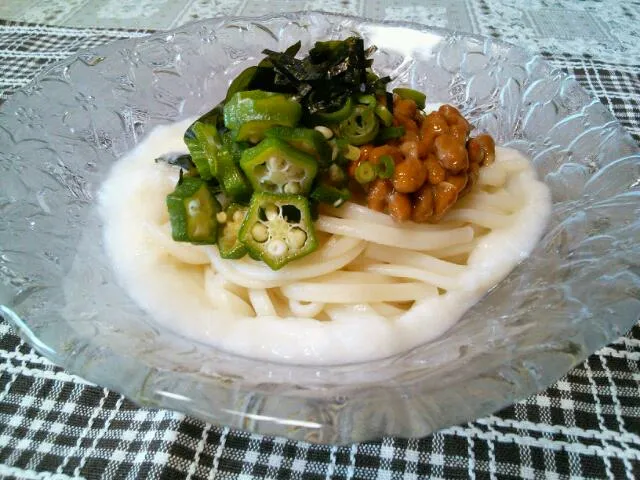 今日のおうちランチはネバネバ冷やしうどん|ゆっこさん