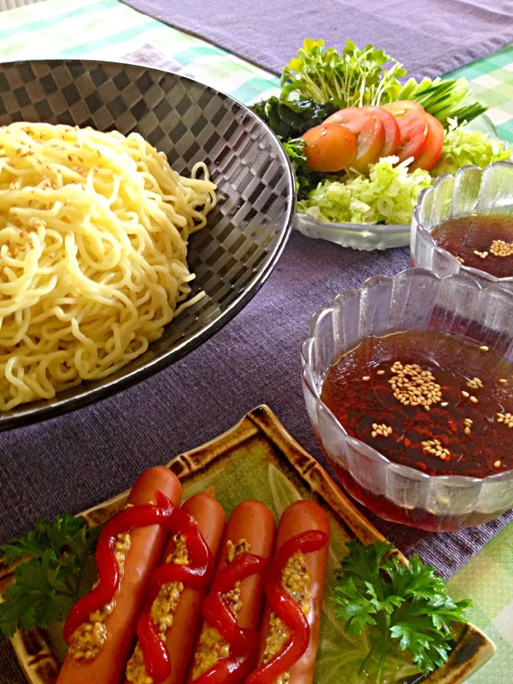 ラーメンつけ麺＆あらびきフランク♪|桃実さん