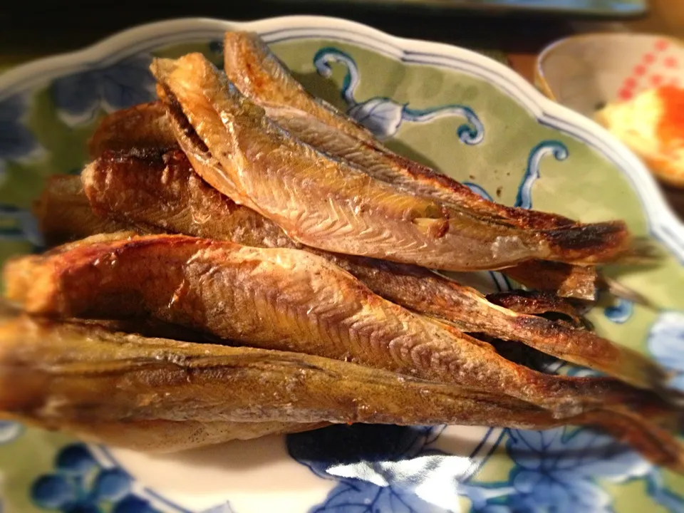 Snapdishの料理写真:氷下魚の一夜干し|咲きちゃんさん