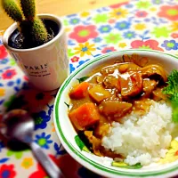 Snapdishの料理写真:青じそ添えカレー|ムラムラソルトさん