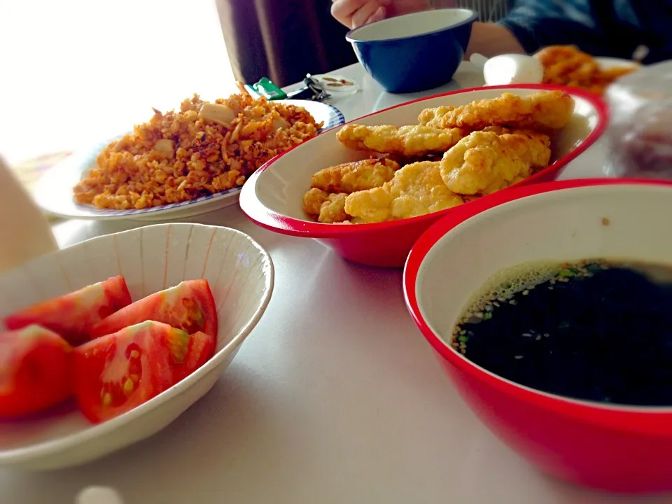 チキン南蛮、キムチチャーハン|おちびさんさん