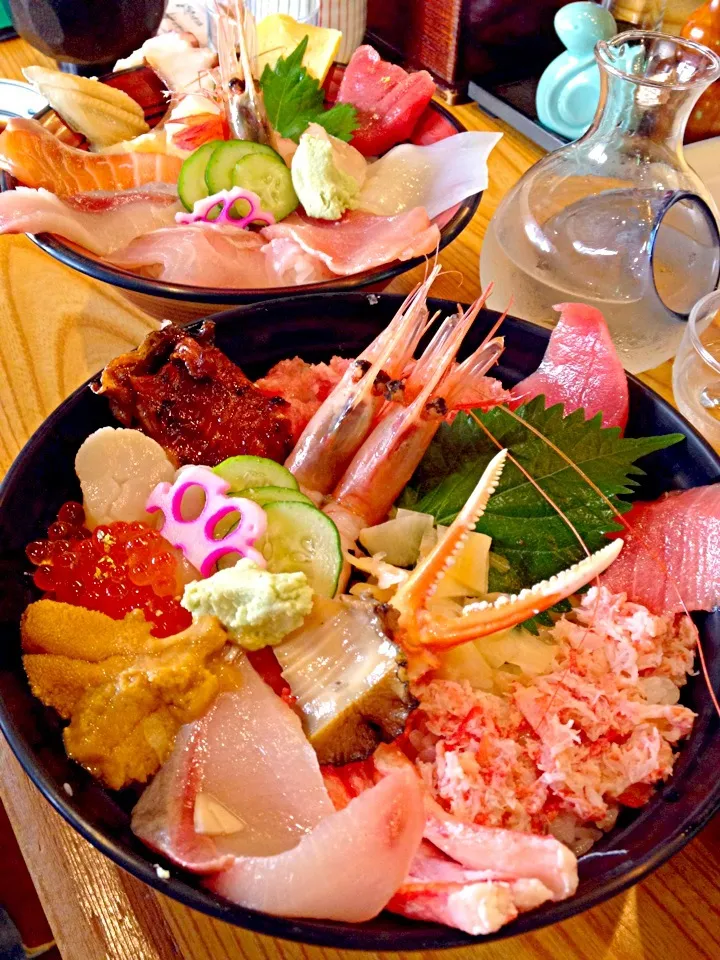 特選海鮮丼！！北国の冷酒とともに♪|yukoさん