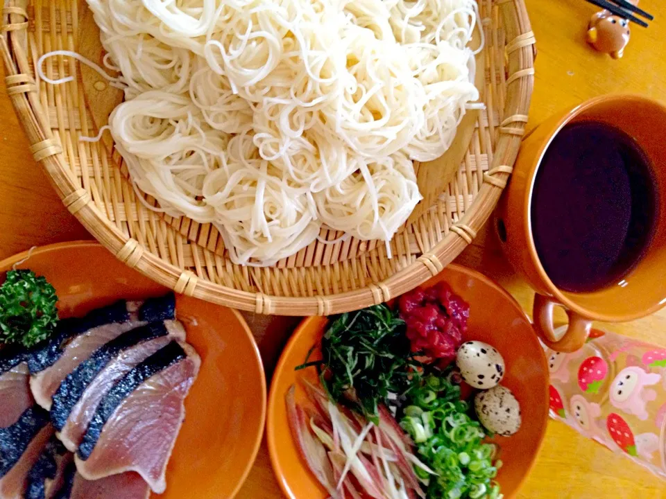 薬味たっぷりそうめん|水野愛日(ミズノマナビ)さん