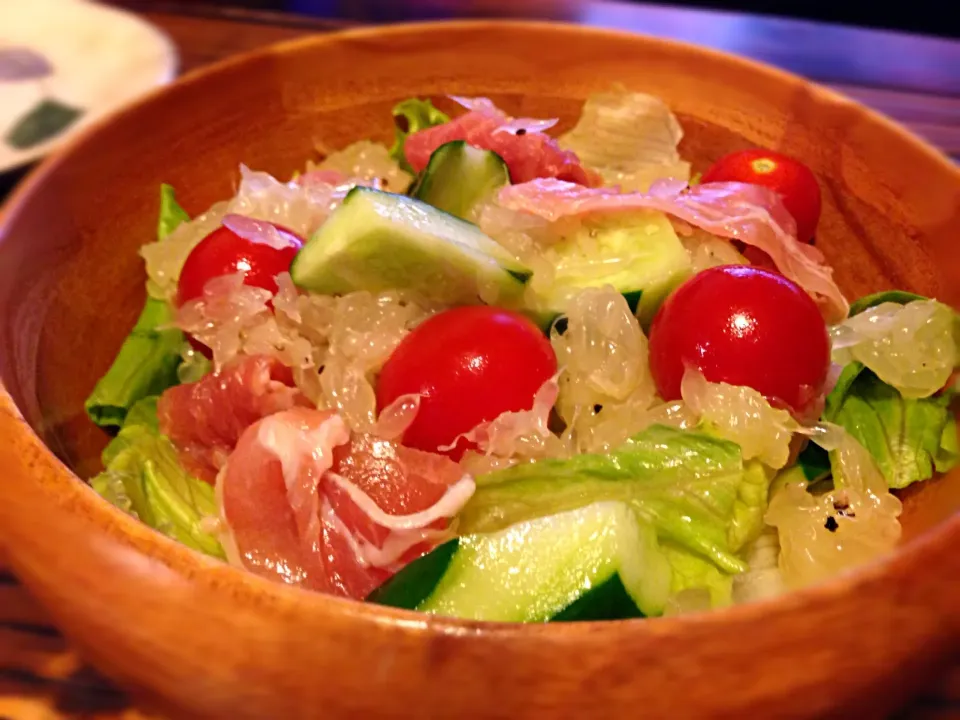 グレープフルーツドレッシングで、生野菜をモリモリ食べる。|よっすぃさん