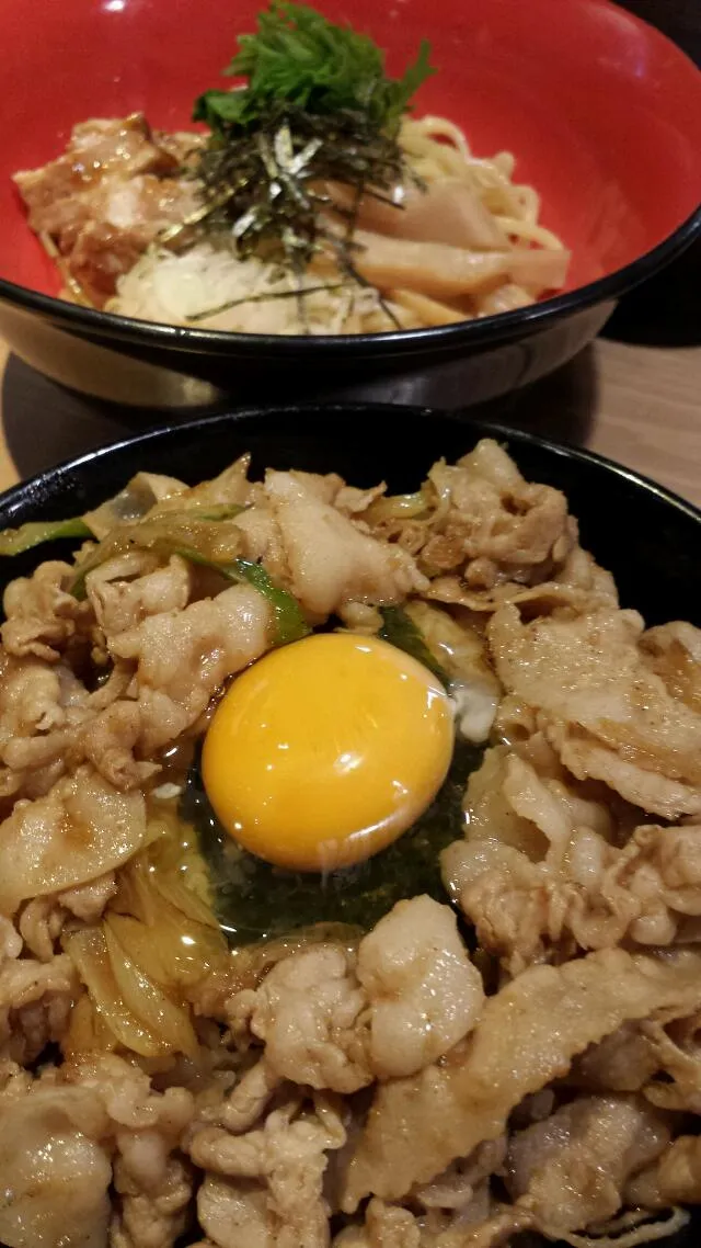 Snapdishの料理写真:すためし&ミニ油そばセット|うめロクさん