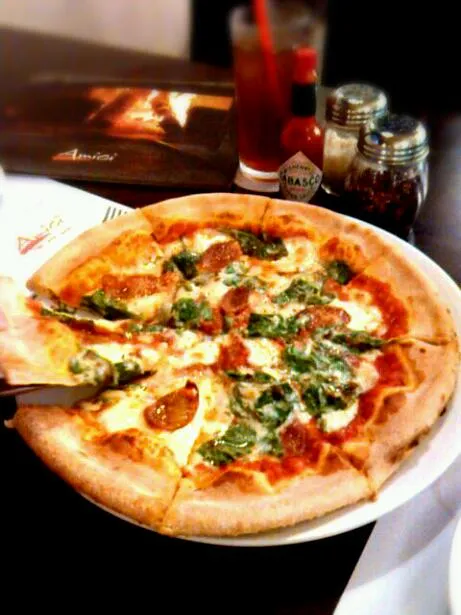 Sausage & Spinach Pizza|rhaznaeyさん