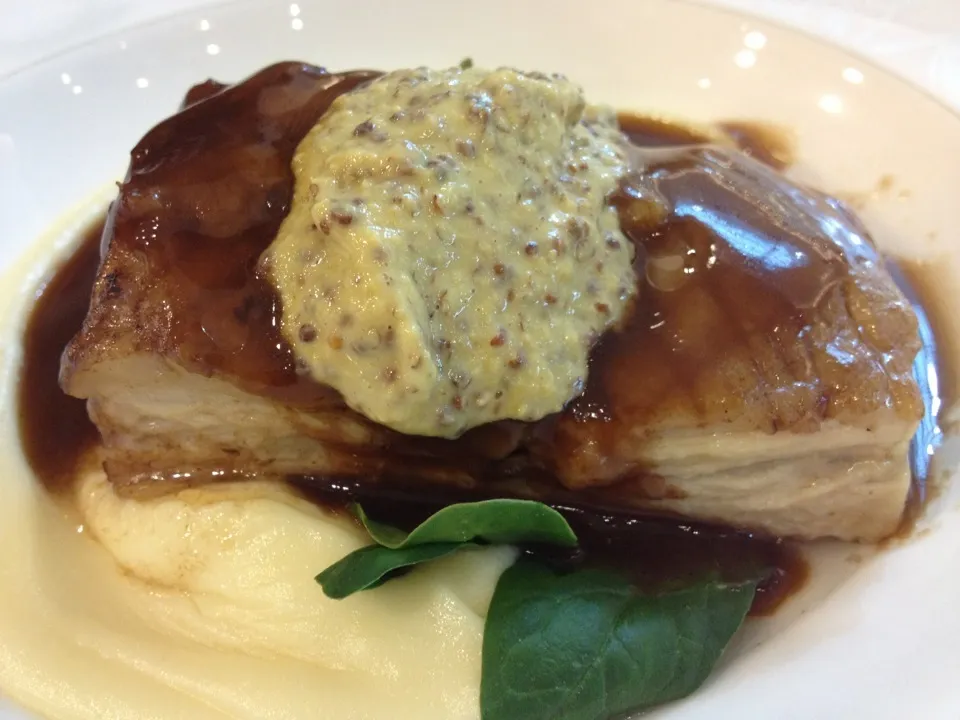 Braised pork belly with mustard sauce|AmeSabさん