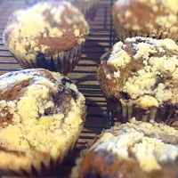 Blueberry Muffins with Almond streusel