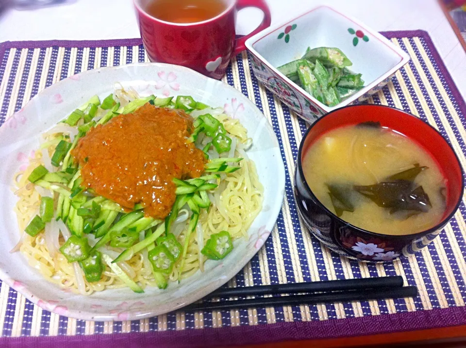 冷やし担々麺定食♡|miyuさん