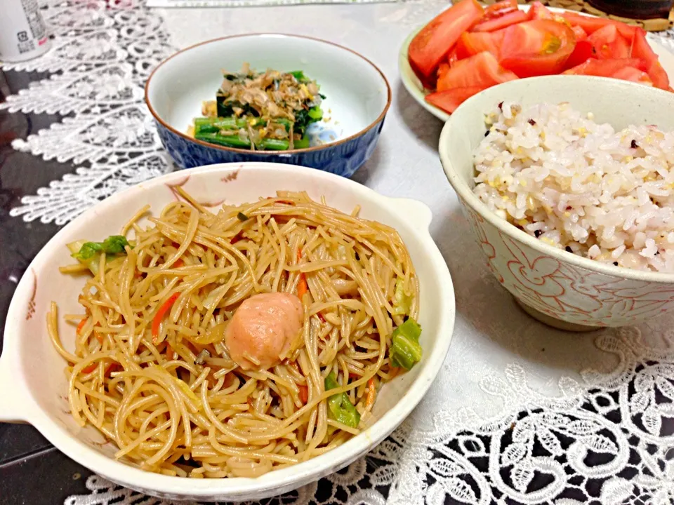 焼きビーフンの晩ご飯|やすさん