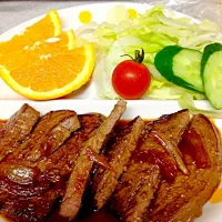 Snapdishの料理写真:ステーキ定食|夏帆さん