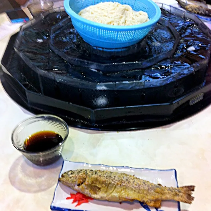 流し素麺とますの塩焼き|さきさん