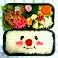 Snapdishの料理写真:ニコ日の丸弁当|ミーヤンさん