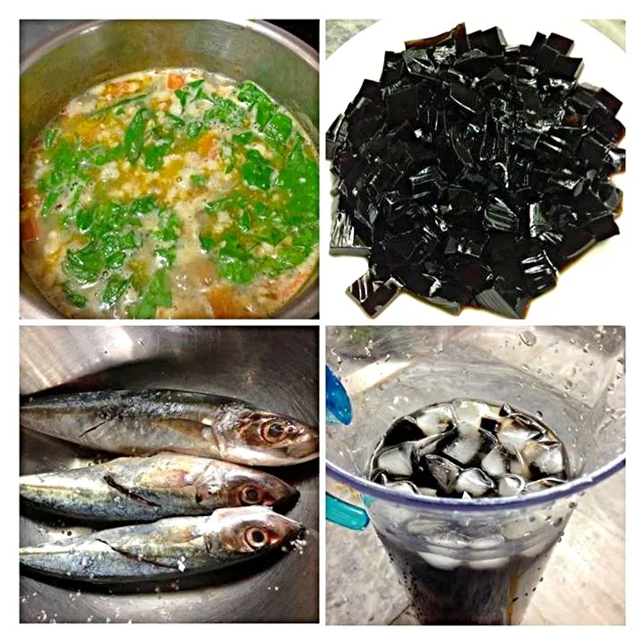 My boys lunch😍 fried GG, monggo  & black gulaman for drinks #homewithmyboys|unicoandunicaさん