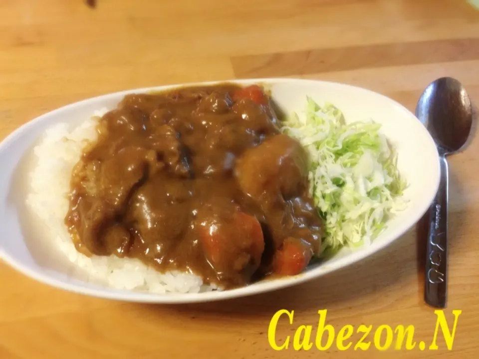 Snapdishの料理写真:今日の賄い  弟が作った賄いカレー|Cabezon.Nakamuraさん