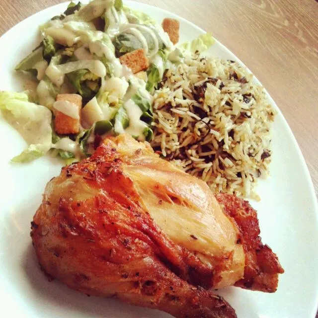 Roasted Rosemary Chix with 2 Side dishes.|marcyさん