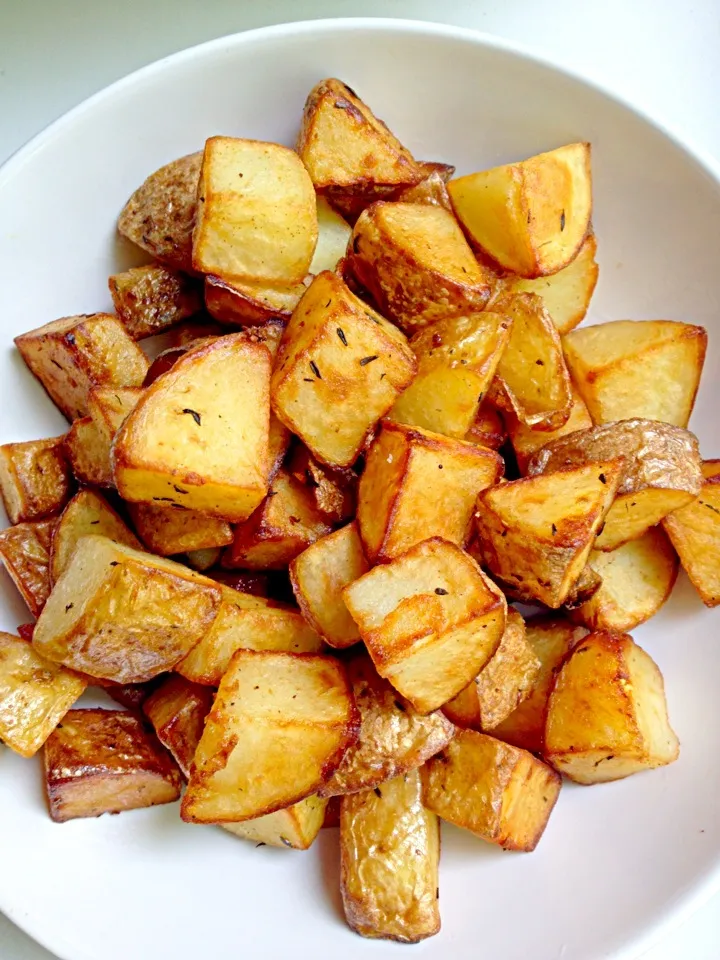 Crispy Yukon potatoes with thyme|Bridgetさん