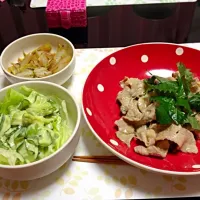 Snapdishの料理写真:茹で茄子と茹で豚のゴマソース|Mari Komatsuさん