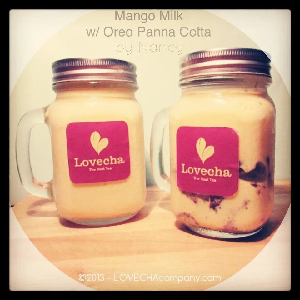 Snapdishの料理写真:Mango Milk with Oreo Panna Cotta|LovechaCompanyさん