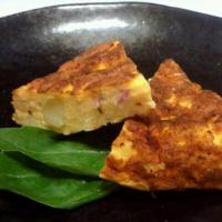 ポテサラの簡単スペイン風オムレツ。