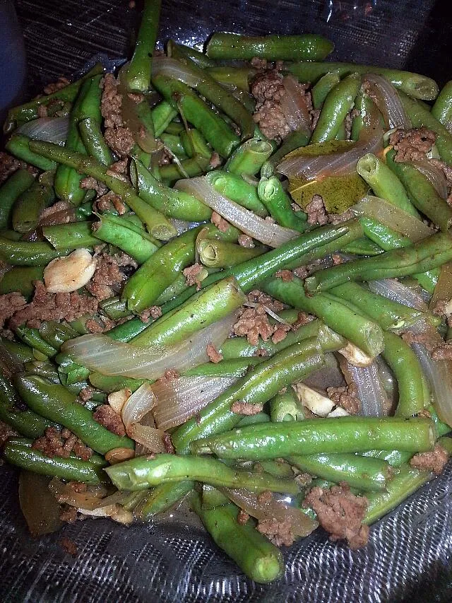 Stir fry adobo string beans with ground beef!|Jimma Amasaさん