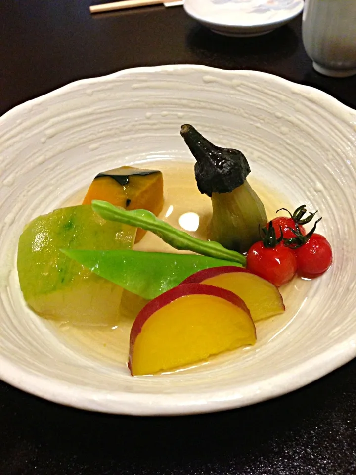 夏野菜の含め煮。冷製仕立て。ウマし！|tetsuさん