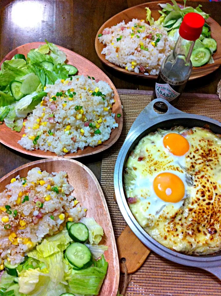 Snapdishの料理写真:ory🎀の〜とうもろこしごはーん！ガリバタ🌽一本ゎ、後混ぜで、ダブルでヤバい旨いよー夏が終わる前に是非生トウモロコシで‼作って欲しいィなぁ〜🍺w|いよこ🍻さん