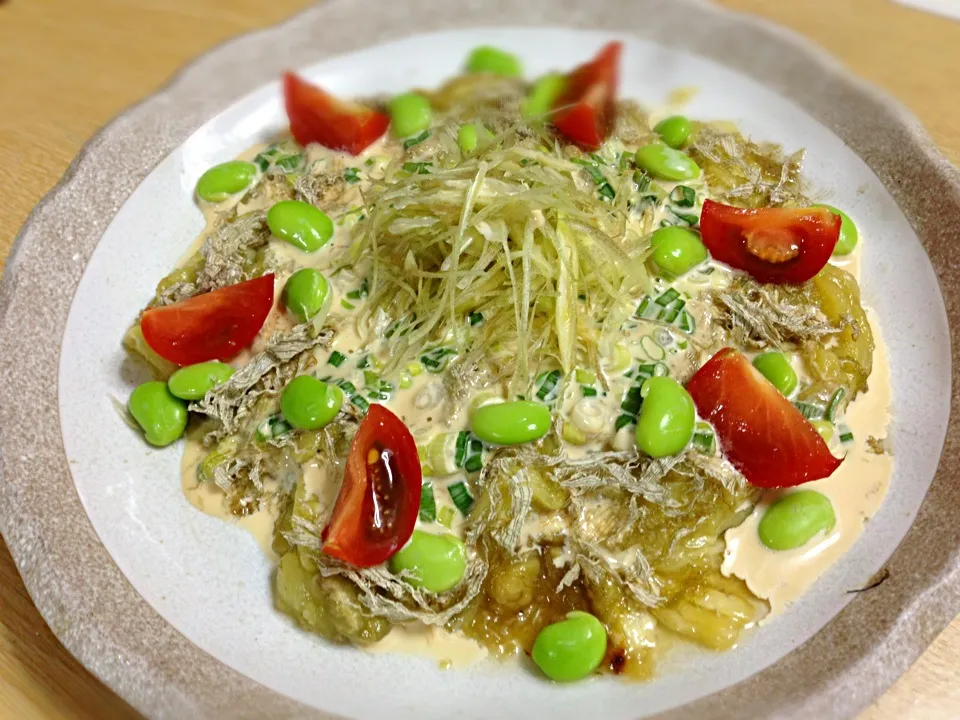 焼き茄子サラダ|こぺ こぺちさん