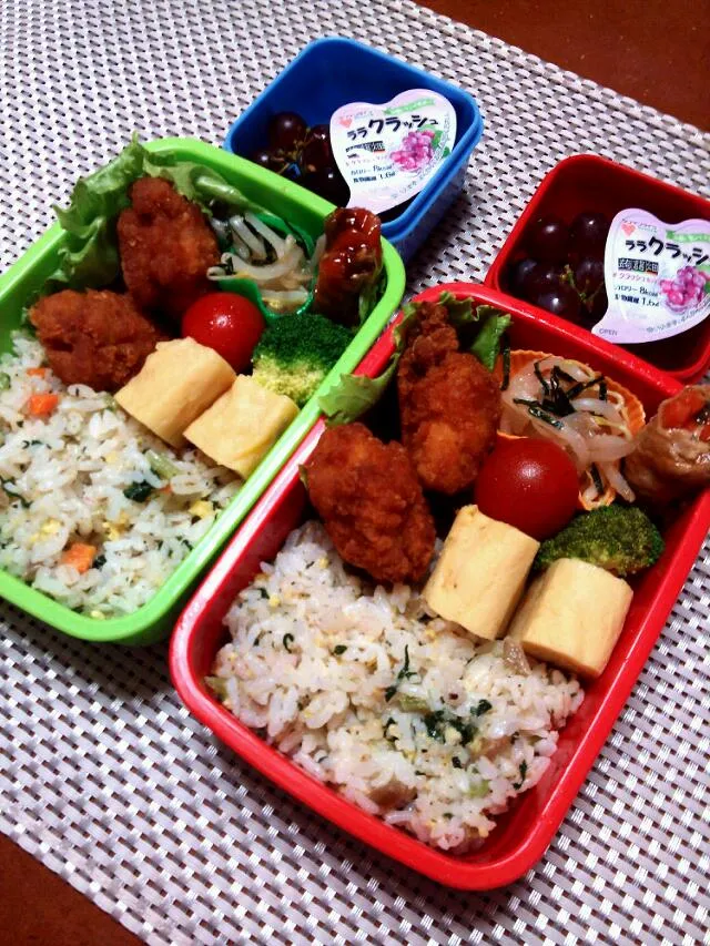 青菜と梅のﾋﾟﾗﾌ弁当♡|さくらさん