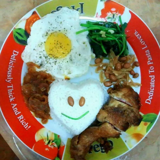 Nasi lemak with fried chicken|m!ckongさん