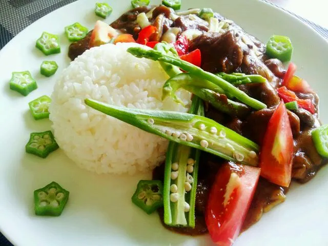 夏野菜のチキン煮込カレー|直樹さん