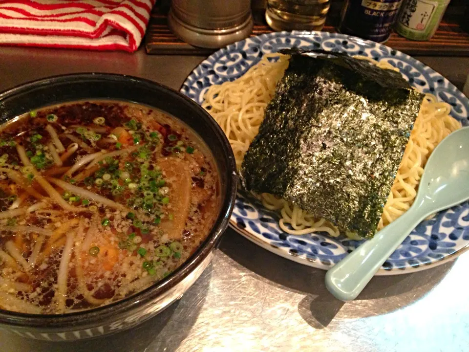 つけ麺＋味付けたまご@はな火屋(西新宿)|塩豚骨さん