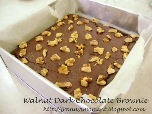 Walnut dark chocolate brownies|Frannyさん