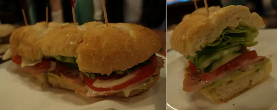 ciabatta with ham & avocado & Italian sauce|chikpiさん