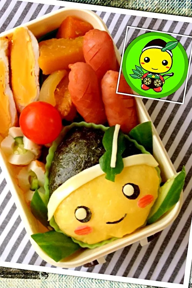 Snapdishの料理写真:埼玉県毛呂山町ゆるキャラ☆もろ丸くんキャラ弁☆|あけみさん