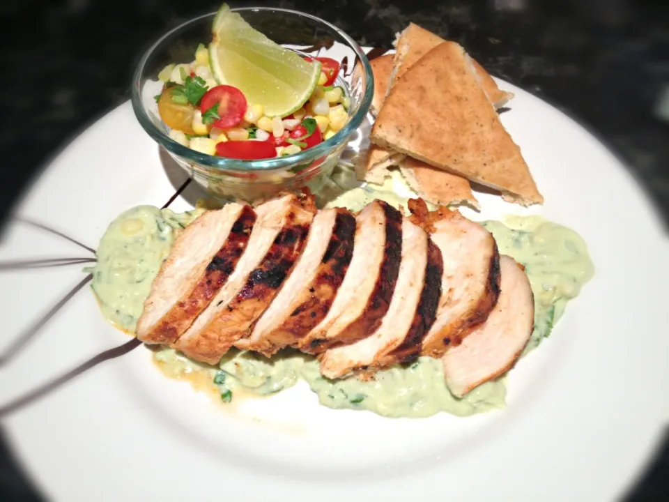 Mexican grilled chicken with corn salsa|yusaさん