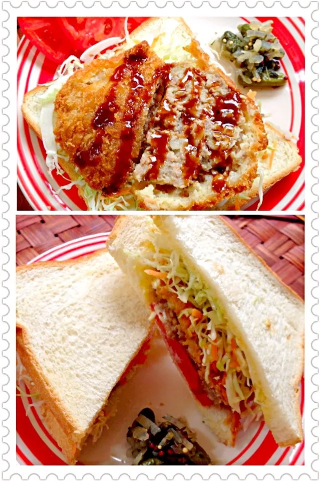 mince cutlet Sandwich♨ﾒﾝﾁｶﾂｻﾝﾄﾞ|🌈Ami🍻さん