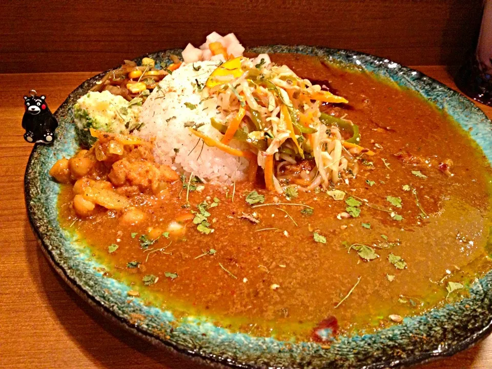 Snapdishの料理写真:やっと逢えました！BOTANI ;CURRYのラムカリー1辛、スパイスヒヨコ豆載せて！2013#248|大阪カレー部長さん