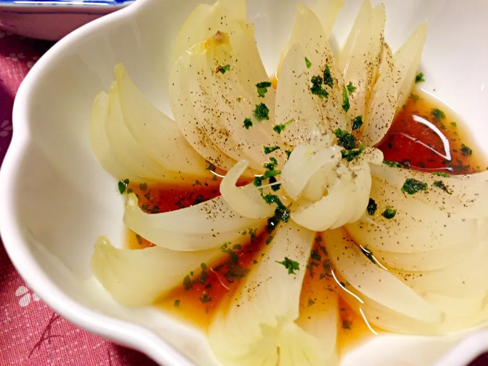 レンジで玉ねぎポン酢がけ|みきさん