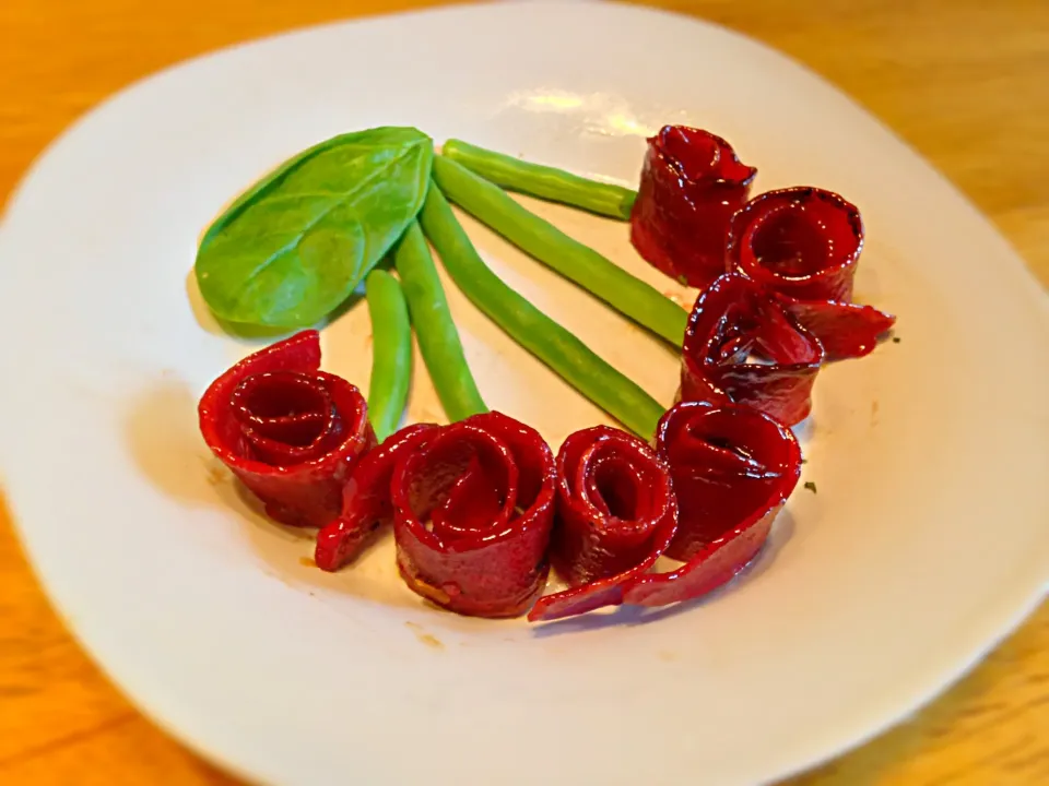 Uncle Gary's Gourmet Raspberry and peach jalapeño jellies turkey bacon roses...|Gary Langerさん