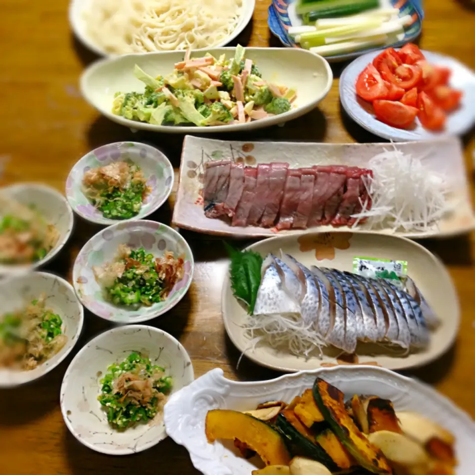 Snapdishの料理写真:実家にて  野菜とお魚中心に呑みましょうメニュー( ´ ▽ ` )|ayuboさん