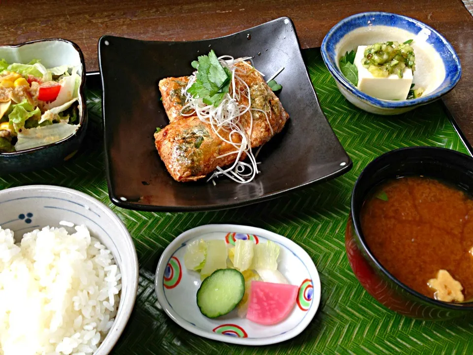 海老と山芋の湯葉包み揚げポン酢ソース|ひでこさん