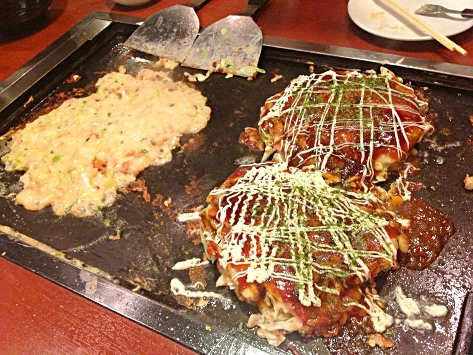 Snapdishの料理写真:もんじゃお好み焼き〜！|kisaさん